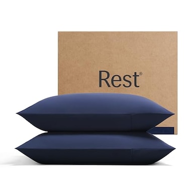 REST EvercoolCooling Pillowcases King Size 2PCS for Hot Sleepers Night Sweats SilverInfused Fabric for Hygienic Sleep Sensitive Skin Silky Smooth for Curly Hair 19x35 inches