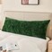 SOCHOW Body Pillow Cover 21x54 Inches Super Soft and Cozy Leaves Textured Fleece Long Body Pillowcase with Zipper Closure1 Pack Olive Green