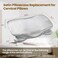Zelimun Thickened Satin Pillowcase for Cervical Pillow Smooth Soft Pillowcase Contour Pillow Cover with Zipper Grey