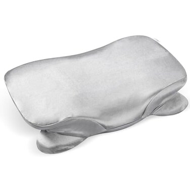 Zelimun Thickened Satin Pillowcase for Cervical Pillow Smooth Soft Pillowcase Contour Pillow Cover with Zipper Grey