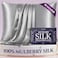DECOLURE 100 Pure Mulberry Silk Pillow Case Standard Size Highest Grade 30 Momme 6A Luxuriously Soft Cooling Silk Pillowcase for Hair Skin Hypoallergenic Breathable Hidden Zipper Silver