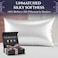 DECOLURE 100 Pure Mulberry Silk Pillow Case Standard Size Highest Grade 30 Momme 6A Luxuriously Soft Cooling Silk Pillowcase for Hair Skin Hypoallergenic Breathable Hidden Zipper White