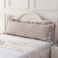 Silnuo TaupeWhite Plaid Ruffled Body Pillow Cover Washed Cotton Farmhouse Checkered Gingham 1 Piece Pillowcase for Living Room 20x54