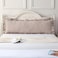 Silnuo TaupeWhite Plaid Ruffled Body Pillow Cover Washed Cotton Farmhouse Checkered Gingham 1 Piece Pillowcase for Living Room 20x54
