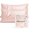 Kitsch Satin Pillowcase with Zipper for Hair Skin Softer Than Silk Pillow Cases Smooth Cooling Satin Pillow Case WrinkleFree Machine Washable King Size Satin Pillow Case 19x36 Blush 2pcs