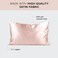 Kitsch Satin Pillowcase with Zipper for Hair Skin Softer Than Silk Pillow Cases Smooth Cooling Satin Pillow Case WrinkleFree Machine Washable King Size Satin Pillow Case 19x36 Blush 2pcs