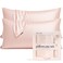 Kitsch Satin Pillowcase with Zipper for Hair Skin Softer Than Silk Pillow Cases Smooth Cooling Satin Pillow Case WrinkleFree Machine Washable King Size Satin Pillow Case 19x36 Blush 2pcs