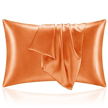 BEDELITE Satin Pillowcase for Hair and Skin Super Soft and Cooling Similar to Silk Pillow Cases 2 Pack with Envelope Closure Gift for Women Men20x40 King Size Burnt Orange
