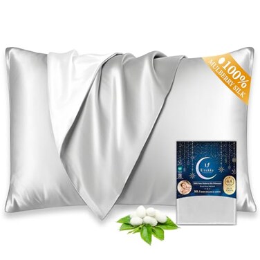 Utukky 100 Mulberry Silk Pillowcase 22 Momme Ultra Premium 6A Grade Silk Pillow Case Envelope Enclosure Breathable Cooling Pillow Cover