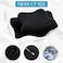Hahafelt Plush Cervical Neck Pillowcase Only Pillowcase Ergonomic Cervical Pillow Case Contour Pillow Cover with Zipper Breathable Soft Fuzzy Case for Side Back Stomach SleeperBlackQueen Size