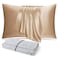 DISANGNI 100 Natural Mulberry Silk Pillow case for Hair and Skin with Hidden Zipper 22 Momme Both Sides Real Silk Pillow Case 1pc Standard Size 20 x26 Gold