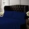 Tribeca Living King Bed Sheet Set Crisp and Smooth Cotton Percale Solid Sheets and Pillowcase Set Extra Deep Pocket 300 Thread Count 4Piece Luxury Bedding Midnight Blue