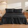 THXSILK Silk Sheet Set 4Pcs 6A Top Grade 100 Natural Mulberry Silk Bed Sheets Bedding Sets Ultra Soft Durable Safety Material 1 Fitted Sheet 1 Flat Sheet and 2 Pillow Shams Queen Black