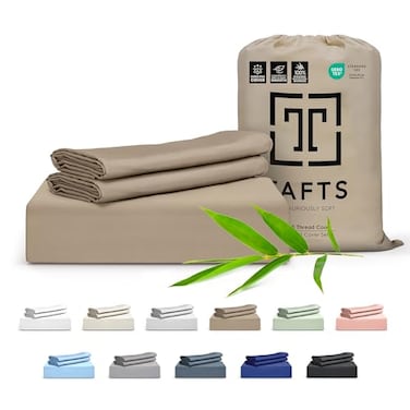 Tafts Duvet Cover Full Size 3 Piece Set Pure 100 Viscose Derived from Bamboo Luxuriously Soft Silky Smooth and Cooling 2 Pillowcases Full Beige