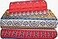 SDY 4 Pieces Boho Queen Sheet Set Red Deep Pocket Queen Size Fitted Sheets Microfiber Striped Soft Bohemian Sheet Set for Adult