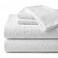 Peru Pima 285 Thread Count Percale King Sheet Set 100 Peruvian Pima Cotton 4 Piece Flat Fitted 2 Pillowcases Cooling Crisp Deep Pocket Hotel Quality Bedding White
