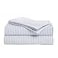 Peru Pima 415 Thread Count Percal Twin Sheet Set 100 Peruvian Pima Cotton 3 Piece Flat Fitted 1 Pillowcase Cooling Crisp Deep Pocket Hotel Quality Bedding Nautical Stripe Blue