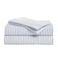 Peru Pima 415 Thread Count Percal Twin Sheet Set 100 Peruvian Pima Cotton 3 Piece Flat Fitted 1 Pillowcase Cooling Crisp Deep Pocket Hotel Quality Bedding Nautical Stripe Blue