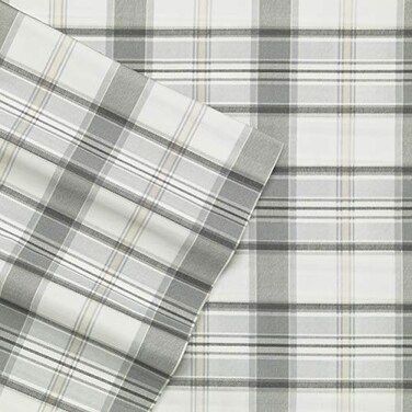 Eddie Bauer Queen Sheets Cotton Percale Bedding Set Crisp Cool Home Decor Chinook Grey Queen