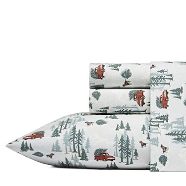 Eddie Bauer Twin Sheets Cotton Flannel Bedding Set Brushed For Extra Softness Cozy Home Decor Tree Farms Twin