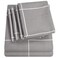 Sweet Home Collection King Size Bed Sheets 6 Piece 1500 Supreme Collection Fine Brushed Microfiber Deep Pocket King Sheet Set Bedding 2 Extra Pillow Cases Great Value King Window Pane Gray