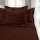Elegant Comfort Best Softest Coziest 6Piece Sheet Sets 1500 Premier Hotel Quality Luxurious Wrinkle Resistant 6Piece Damask Stripe Bed Sheet Set Full Chocolate Brown