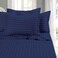 Elegant Comfort Best Softest Coziest 6Piece Sheet Sets 1500 Premier Hotel Quality Luxurious Wrinkle Resistant 6Piece Damask Stripe Bed Sheet Set Full Navy Blue