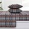 Tribeca Living Ultra Soft Turkish Cotton Flannel King Sheet Set with Extra Deep Pocket 100 Cotton Flannel Sheets 4 Piece Set Brentwood Plaid 170GSM