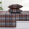 Tribeca Living Ultra Soft Turkish Cotton Flannel King Sheet Set with Extra Deep Pocket 100 Cotton Flannel Sheets 4 Piece Set Brentwood Plaid 170GSM