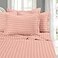 Elegant Comfort Softest and Coziest 6Piece Sheet Set 1500 Premium Hotel Quality Microfiber Deep Pocket Wrinkle Resistant 6Piece Damask Stripe Bed Sheet Set Full Dusty Rose