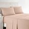Clara Clark Bed Sheets Premier 1800 Series 4 Piece Bed Sheet Set Deep Pocket Wrinkle Fade Stain Resistant Luxury Soft Bedding Sheets Pillowcases Queen Peach