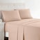 Clara Clark Bed Sheets Premier 1800 Series 4 Piece Bed Sheet Set Deep Pocket Wrinkle Fade Stain Resistant Luxury Soft Bedding Sheets Pillowcases Queen Peach