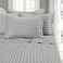 Elegant Comfort Softest and Coziest 6Piece Sheet Set 1500 Premium Hotel Quality Microfiber Deep Pocket Wrinkle Resistant 6Piece Damask Stripe Bed Sheet Set King Silver