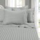 Elegant Comfort Softest and Coziest 6Piece Sheet Set 1500 Premium Hotel Quality Microfiber Deep Pocket Wrinkle Resistant 6Piece Damask Stripe Bed Sheet Set King Silver