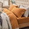 PURE ERA Jersey Knit 4pc Bed Sheet Set 100 TShirt Heather Cotton Super Soft Comfy Breathable Fits Mattress Up to 20 Extra Deep Pocket Solid Burnt Orange King