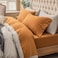PURE ERA Jersey Knit 4pc Bed Sheet Set 100 TShirt Heather Cotton Super Soft Comfy Breathable Fits Mattress Up to 20 Extra Deep Pocket Solid Burnt Orange Cal King