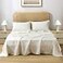 S VICTORY SYMBOL Pure Linen Sheets Set100 Organic French Natural Flax Bedding with Stone WashedKing Size Bed Sheets 4pcs1 Flat Sheet1 Fitted Sheet2 Pillow CasesCreamy White