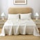 S VICTORY SYMBOL Pure Linen Sheets Set100 Organic French Natural Flax Bedding with Stone WashedKing Size Bed Sheets 4pcs1 Flat Sheet1 Fitted Sheet2 Pillow CasesCreamy White