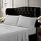 Tribeca Living Queen Bed Sheet Set Crisp and Smooth Egyptian Cotton Percale Solid Sheets and Pillowcase Set Extra Deep Pocket 350 Thread Count 4Piece Luxury Bedding White