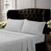 Tribeca Living Queen Bed Sheet Set Crisp and Smooth Egyptian Cotton Percale Solid Sheets and Pillowcase Set Extra Deep Pocket 350 Thread Count 4Piece Luxury Bedding White