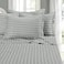 Elegant Comfort Softest and Coziest 6Piece Sheet Set 1500 Premium Hotel Quality Microfiber Deep Pocket Wrinkle Resistant 6Piece Damask Stripe Bed Sheet Set Queen Silver