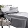 ARTALL Satin Sheets King Size 4 Pieces Silky Soft Bed Set Grey With 1 Deep Pocket Fitted Sheet 1 Flat Sheet 2 Pillow Cases