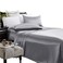 ARTALL Satin Sheets King Size 4 Pieces Silky Soft Bed Set Grey With 1 Deep Pocket Fitted Sheet 1 Flat Sheet 2 Pillow Cases