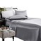 ARTALL Satin Sheets King Size 4 Pieces Silky Soft Bed Set Grey With 1 Deep Pocket Fitted Sheet 1 Flat Sheet 2 Pillow Cases