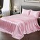 Vonty Satin Sheets Full Size Silky Soft Satin Bed Sheets Pink Sheet Set 1 Deep Pocket Fitted Sheet 1 Flat Sheet 2 Pillowcases