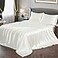 Vonty Satin Sheets Full Size Silky Soft Satin Bed Sheets Ivory White Sheet Set 1 Deep Pocket Fitted Sheet 1 Flat Sheet 2 Pillowcases