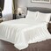Vonty Satin Sheets Full Size Silky Soft Satin Bed Sheets Ivory White Sheet Set 1 Deep Pocket Fitted Sheet 1 Flat Sheet 2 Pillowcases