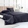 Luxbedding Satin Bed Sheets California King Size Sheets Set Black Silk Sheets 4 Pieces Soft Bedding Set with 1 Deep Pocket Fitted Sheet1 Flat Sheet2 Pillowcase