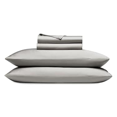 Cozy Earth Luxury Bed Sheet Set 100 Viscose from Bamboo Fabric UltraSoft Breathable Fits Regular Deep Pocket Mattresses up to 20 4 Pieces Queen Sheet Set Gray