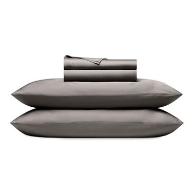 Cozy Earth Luxury Bed Sheet Set 100 Viscose from Bamboo Fabric UltraSoft Breathable Fits Regular Deep Pocket Mattresses up to 20 4 Pieces Queen Sheet Set Charcoal Grey